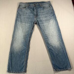 Levis Strauss 505 Mens W42 L30 Light Wash Straight Leg Denim Jeans